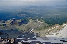A view to a lava slope from the top.